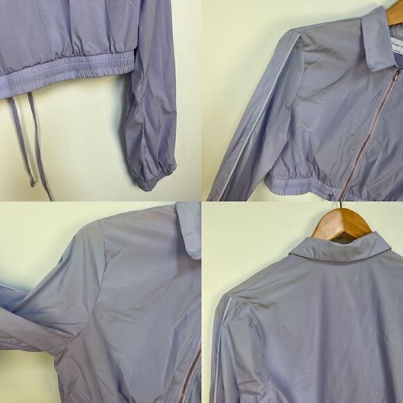 Lovers + Friends Cropped Windbreaker Track Jacket Y2K Lavender Purple size M - Picture 7 of 13